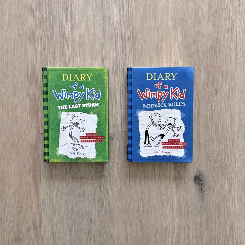 LOT OF 2 BOOKS Diary of a Wimpy Kid : The Last Straw & Rodrick Rules